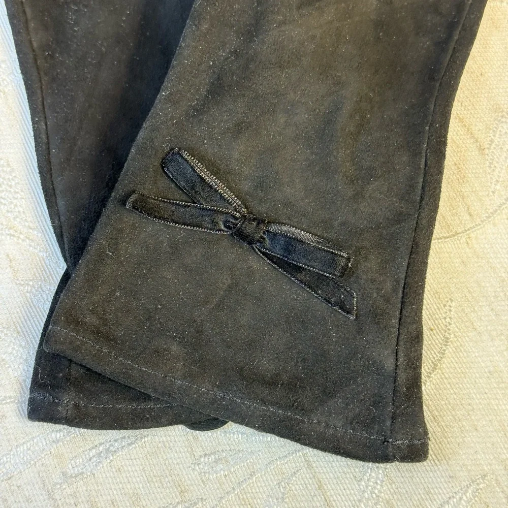 The J Peterman Company Ladies Gloves With Bow Black‎ Size L